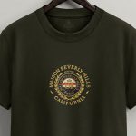 Maison Beverly Hills, Casual Μπλούζα T-Shirt σε Χακί Χρώμα