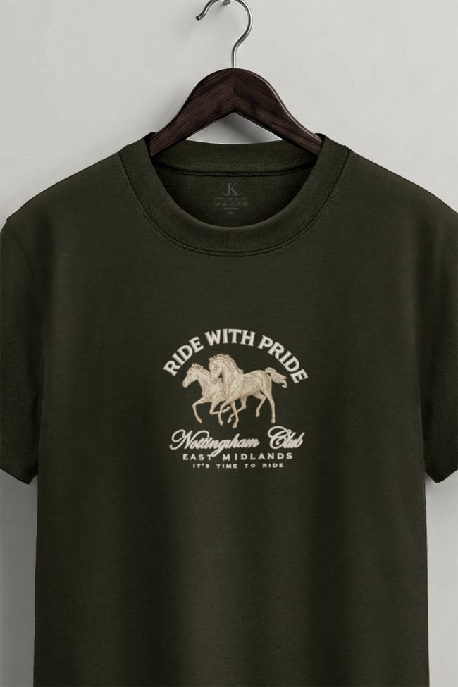 Nottingham Ride, Μπλούζα T-Shirt σε Χακί Χρώμα