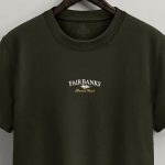 Fairbanks Alaska Heart, T-Shirt Μπλούζα με Σχέδιο σε Χακί Χρώμα