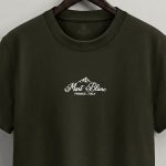 Mont Blanc Peak, T-Shirt Μπλούζα με Σχέδιο σε Χακί Χρώμα