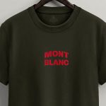 Mont Blanc Red, Graphic T-Shirt σε Χακί Χρώμα