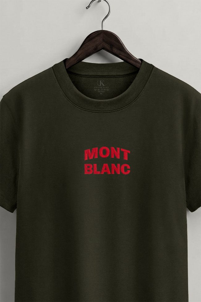 Mont Blanc Red, Graphic T-Shirt σε Χακί Χρώμα