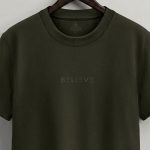 Believe Lines, Graphic T-Shirt σε Χακί Χρώμα