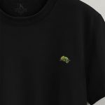 Iguana Textured, Μπλούζα T-Shirt σε Μαύρο Χρώμα