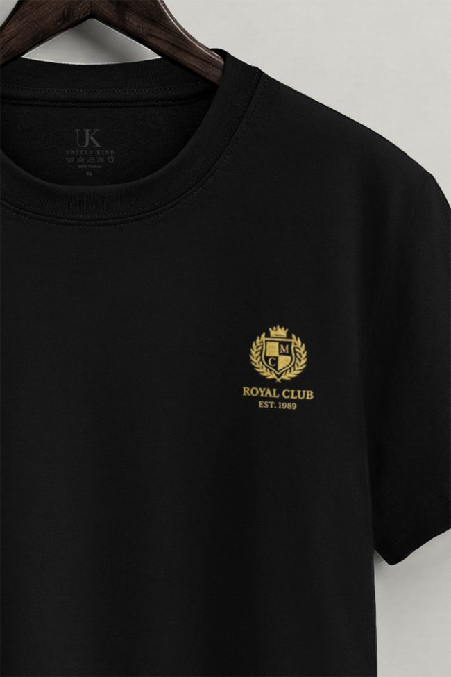 Royal Club, Ανδρική Μπλούζα T-Shirt σε Μαύρο Χρώμα