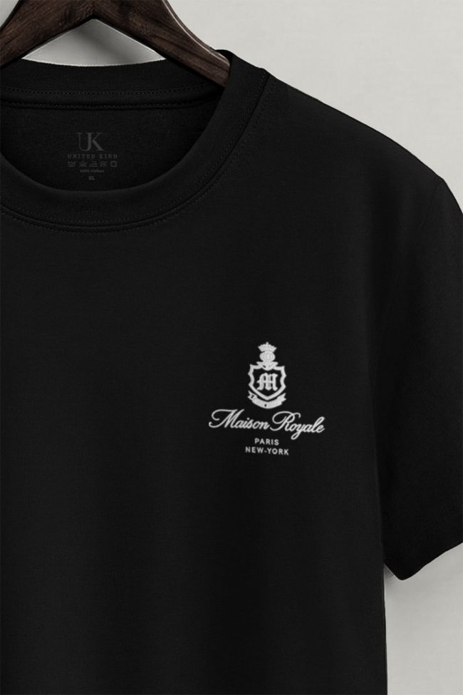 Maison Royale Mini, Μπλούζα T-Shirt σε Μαύρο Χρώμα
