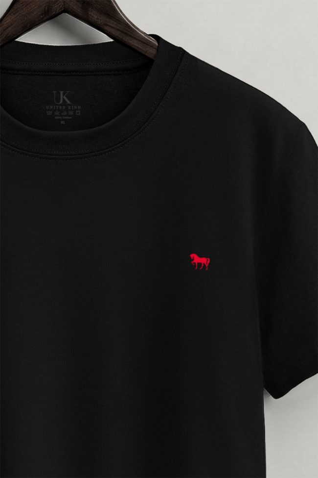 Red Stallion, Ανδρική Μπλούζα T-Shirt σε Μαύρο Χρώμα