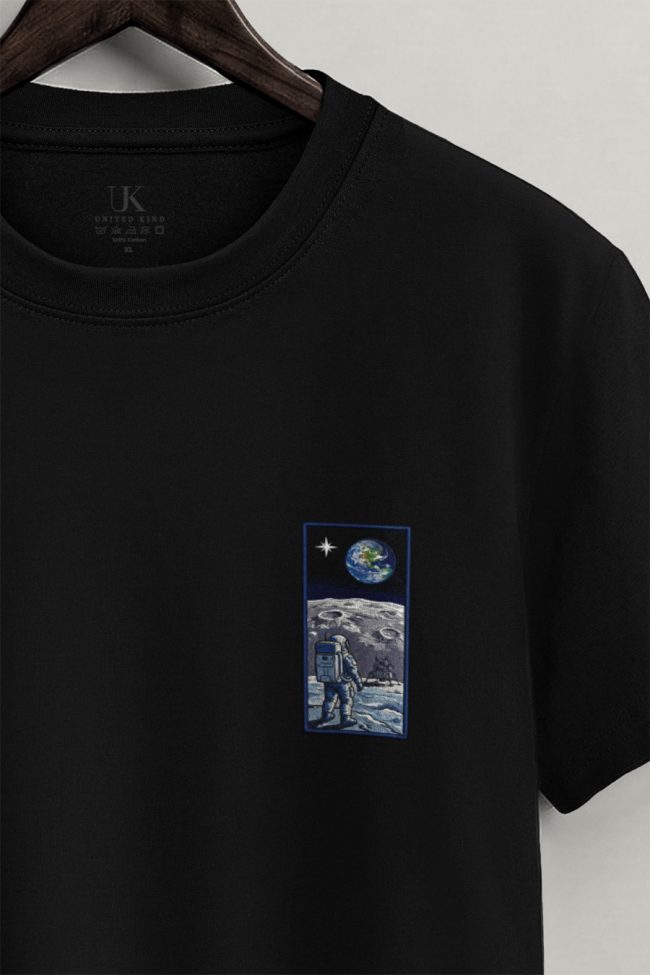 Moon Explorer, Μπλούζα T-Shirt σε Μαύρο Χρώμα