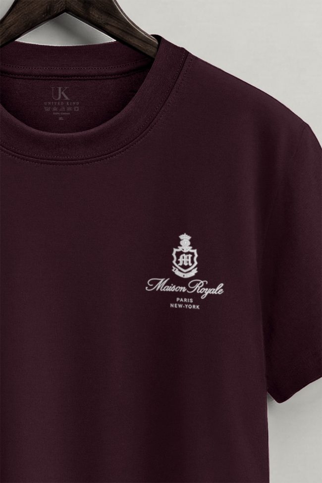 Maison Royale Mini, Μπλούζα T-Shirt σε Μπορντώ Χρώμα