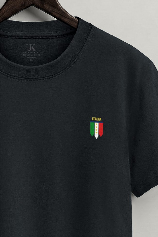Italia Shield, Ανδρική Μπλούζα T-Shirt σε Iron Grey Χρώμα