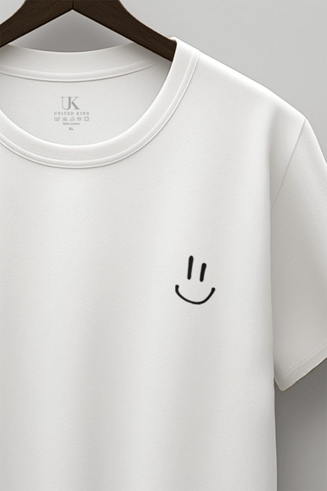 Smiley Face, Μπλούζα T-Shirt σε Λευκό Χρώμα