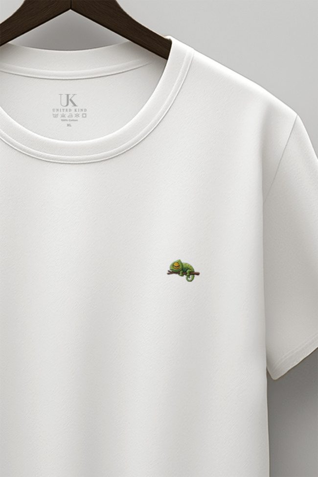 Iguana Textured, Μπλούζα T-Shirt σε Λευκό Χρώμα