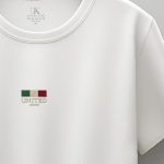 Italy United, T-Shirt Μπλούζα με Σχέδιο σε Λευκό Χρώμα