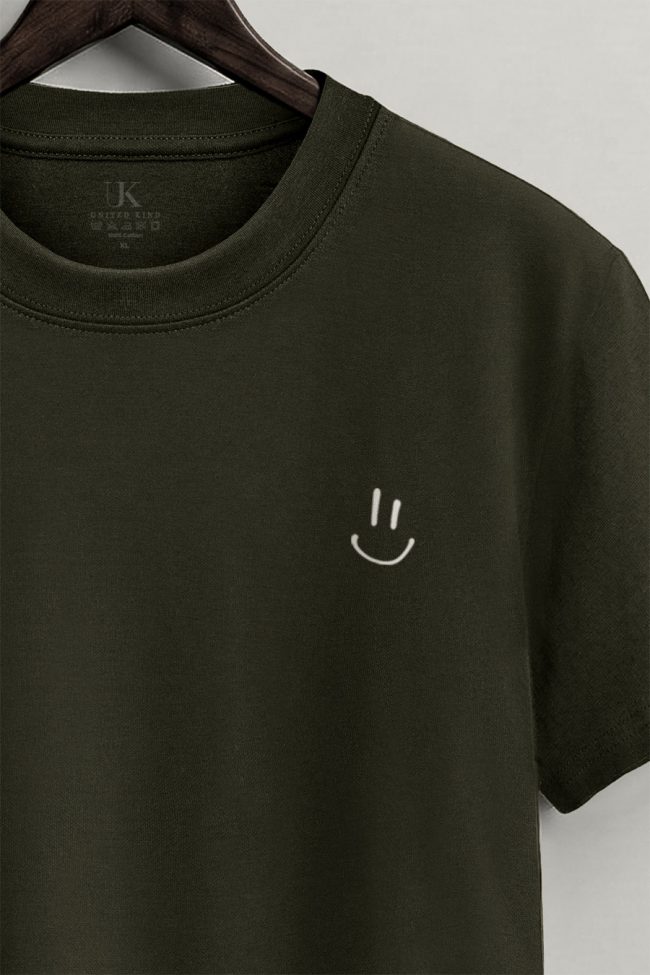 Smiley Face, Μπλούζα T-Shirt σε Χακί Χρώμα