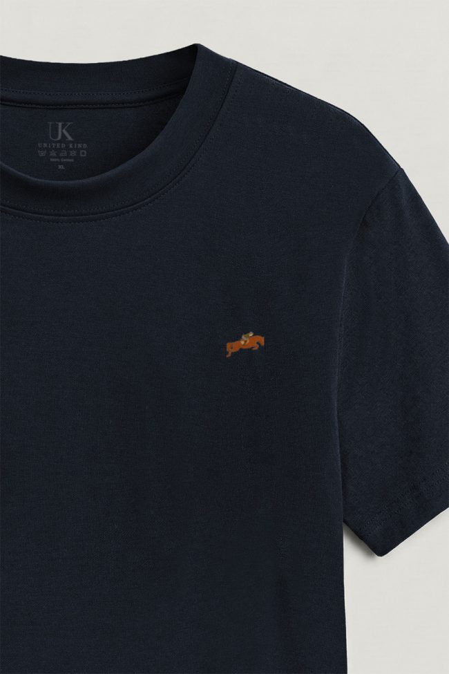 Horse Jumping Minimal, Μπλούζα T-Shirt σε Μπλε Χρώμα