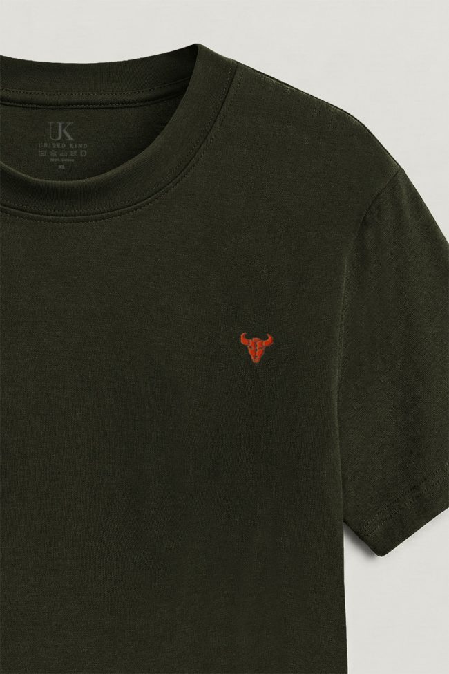 Horns Red, Ανδρική Μπλούζα T-Shirt σε Χακί Χρώμα