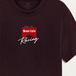 Monte Carlo Racing, T-Shirt Μπλούζα με Σχέδιο σε Μπορντώ Χρώμα