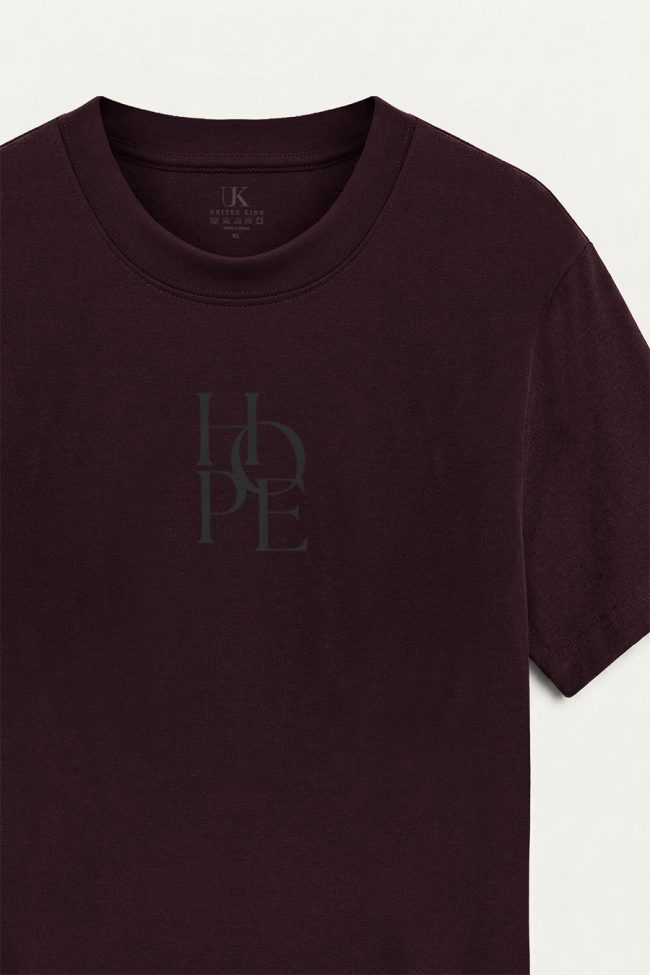 Hope Black, Ανδρική Μπλούζα T-Shirt σε Μπορντώ Χρώμα