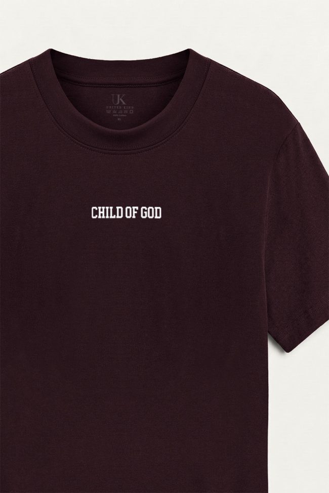 Child of God White, Ανδρική Μπλούζα T-Shirt σε Μπορντώ Χρώμα