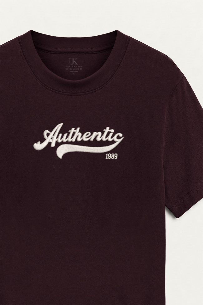 Authentic League, Μπλούζα T-Shirt σε Μπορντώ Χρώμα