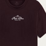 Mont Blanc Peak, T-Shirt Μπλούζα με Σχέδιο σε Μπορντώ Χρώμα