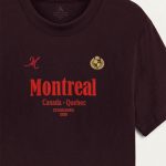 Montreal 1998, T-Shirt Μπλούζα με Σχέδιο σε Μπορντώ Χρώμα