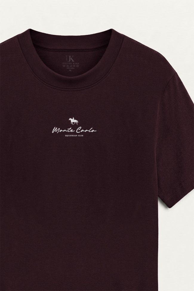 Monte Carlo Equestrian Club, Μπλούζα T-Shirt σε Μπορντώ Χρώμα