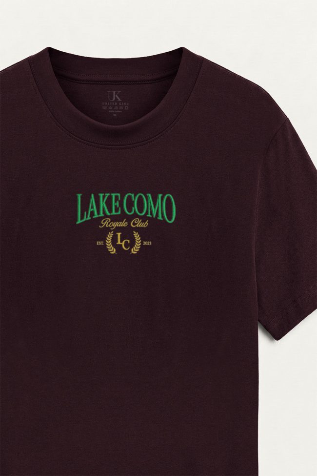 Lake Como Royale Club, Μπλούζα T-Shirt σε Μπορντώ Χρώμα