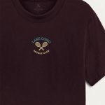 Lake Como Tennis Club Centered, Μπλούζα T-Shirt σε Μπορντώ Χρώμα