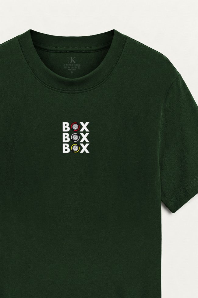 Box Box Box, Heavy Cotton T-Shirt σε Πράσινο Χρώμα