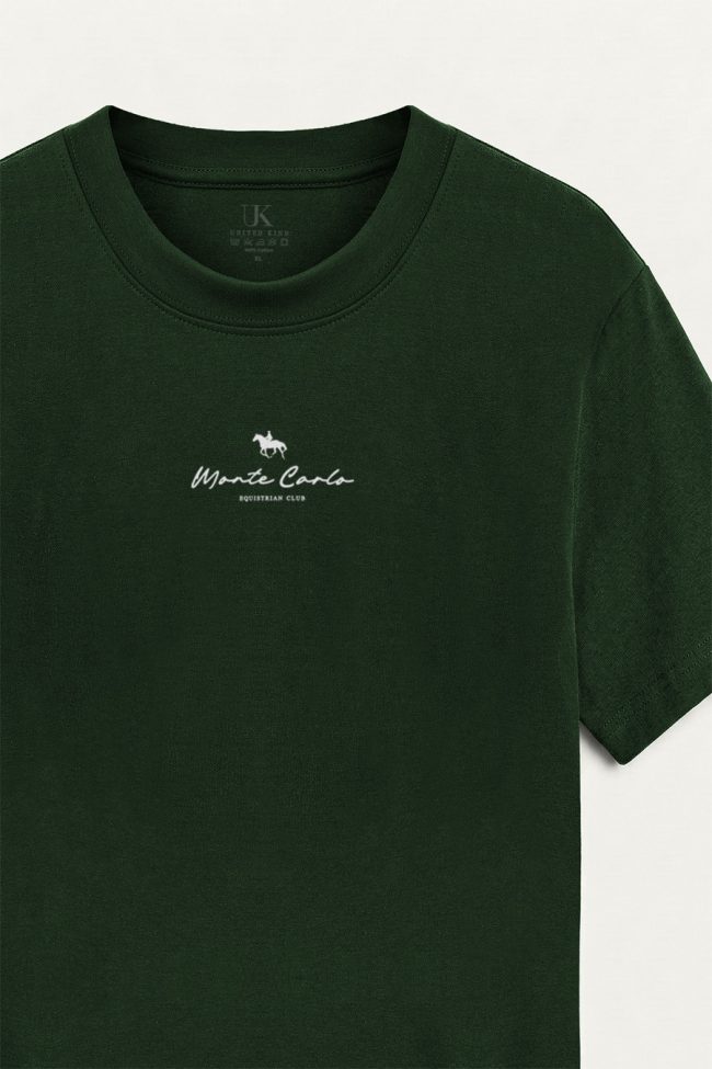 Monte Carlo Equestrian Club, Μπλούζα T-Shirt σε Πράσινο Χρώμα