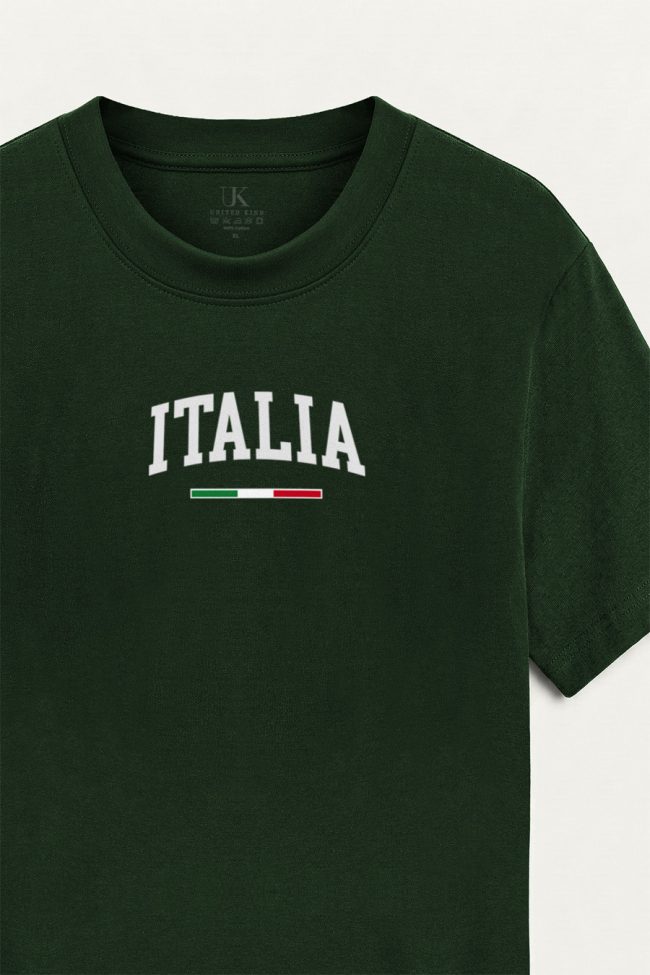 Italia Classic, Μπλούζα T-Shirt σε Πράσινο Χρώμα