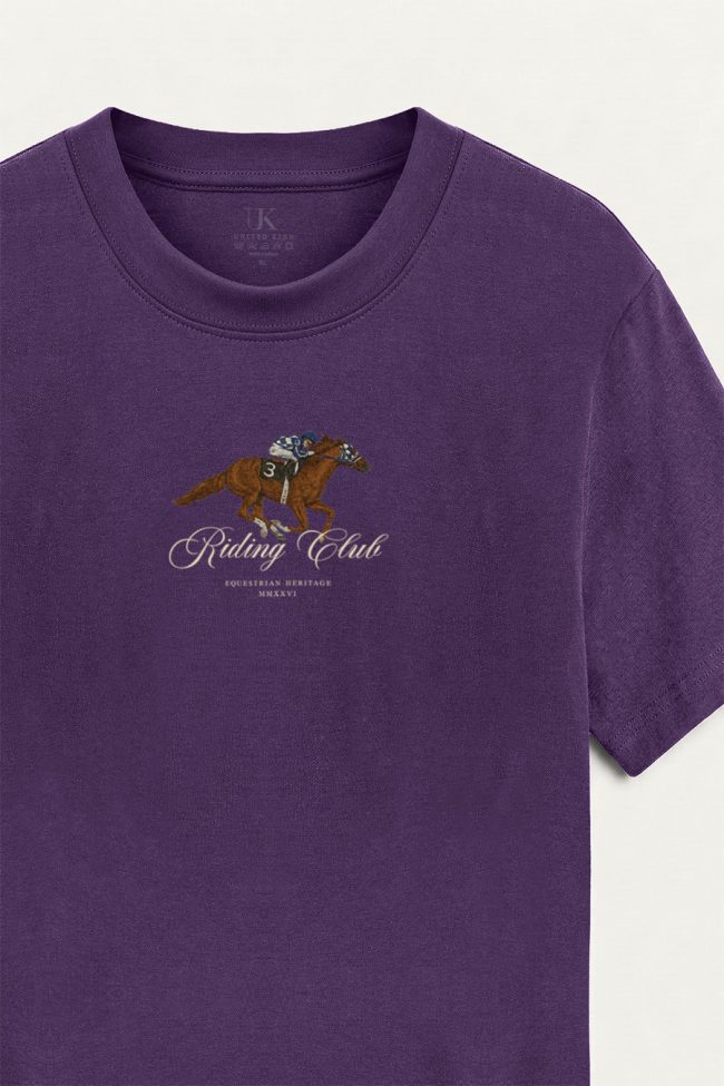 Riding Club, Μπλούζα T-Shirt σε Μωβ Χρώμα