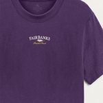 Fairbanks Alaska Heart, T-Shirt Μπλούζα με Σχέδιο σε Μωβ Χρώμα