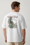 Oversized T-Shirt σε Λευκό Χρώμα με σχέδιο, UK Tropical Peak
