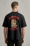 Oversized T-Shirt σε Μαύρο Χρώμα με σχέδιο, Hamburger Energy