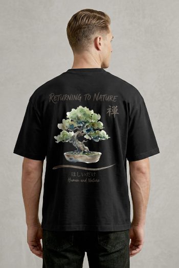 Returning To Nature, T-Shirt σε Μαύρο Χρώμα