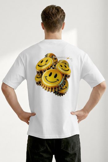Oversized T-Shirt σε Λευκό Χρώμα με σχέδιο, Companion