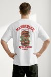 Oversized T-Shirt σε Λευκό Χρώμα με σχέδιο, Hamburger Energy