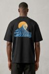Oversized T-Shirt σε Μαύρο Χρώμα με σχέδιο, Surf Wave