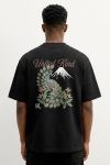 Oversized T-Shirt σε Μαύρο Χρώμα με σχέδιο, UK Tropical Peak
