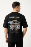 Oversized T-Shirt σε Μαύρο Χρώμα με σχέδιο, Notre 1992