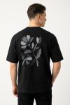 Oversized T-Shirt σε Μαύρο Χρώμα με σχέδιο, Anti Blue