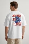 Oversized T-Shirt σε Λευκό Χρώμα με σχέδιο, Against All Odds 456