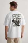 Oversized T-Shirt σε Λευκό Χρώμα με σχέδιο, Unmatched Dedication