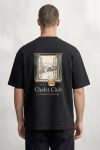 Oversized T-Shirt σε Μαύρο Χρώμα με σχέδιο, Chalet Club