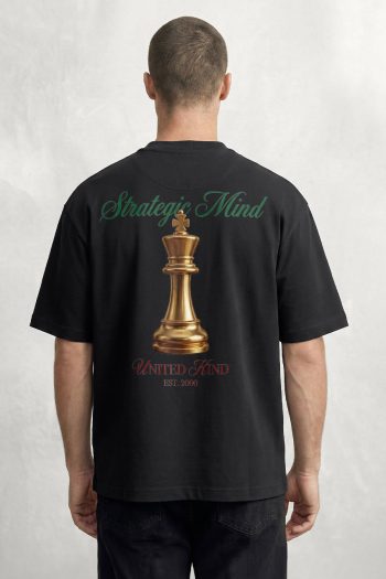 Oversized T-Shirt σε Μαύρο Χρώμα με σχέδιο, Strategic Mind