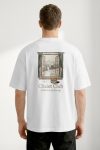 Oversized T-Shirt σε Λευκό Χρώμα με σχέδιο, Chalet Club