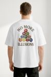 Oversized T-Shirt σε Λευκό Χρώμα με σχέδιο, No More Illusions Pool