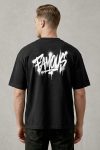 Oversized T-Shirt σε Μαύρο Χρώμα με σχέδιο, Famous